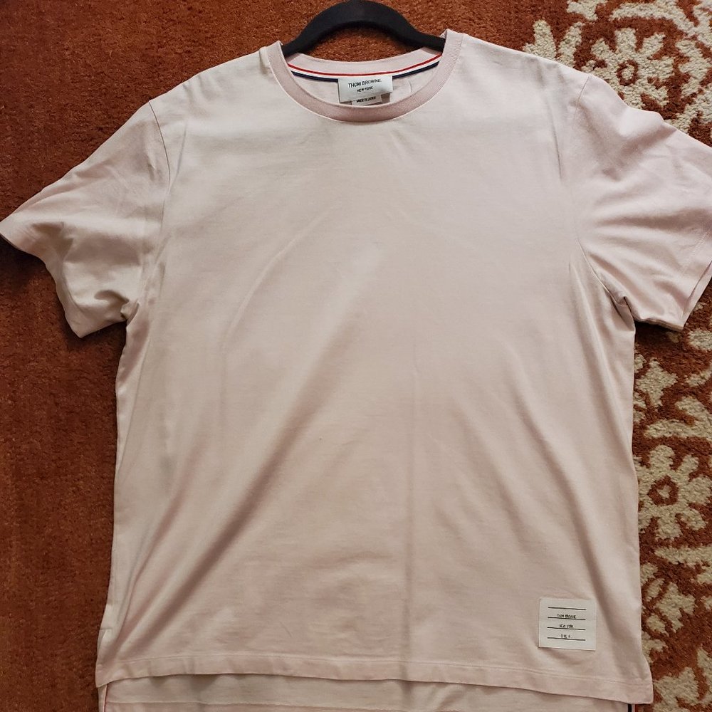 Thom Browne pink polo shirt